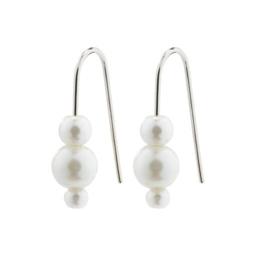 Pilgrim Elberta Pearl Earrings Silver Plated