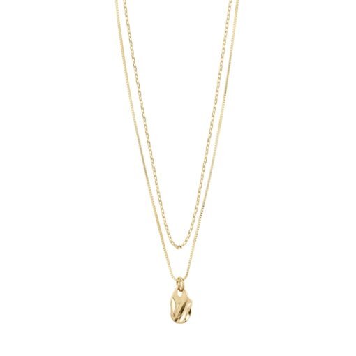 Pilgrim Hope Recycled Pendant Necklace 2-in-1 Gold-plated
